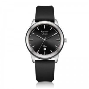 Alexandre Christie AC 2966 Silver Black Wanita Rubber